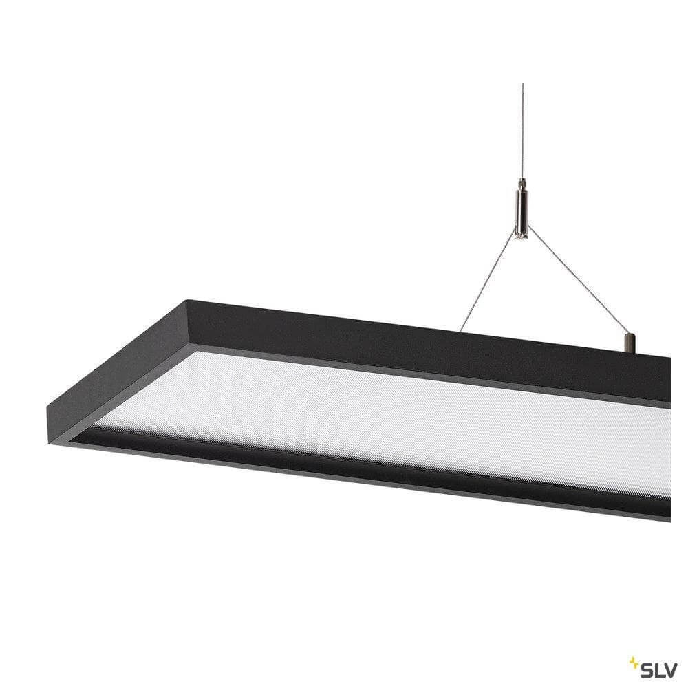 Led Office Pendant Light Worklight Dali 57w - 4000K - 120cm black SLV 4024163254595