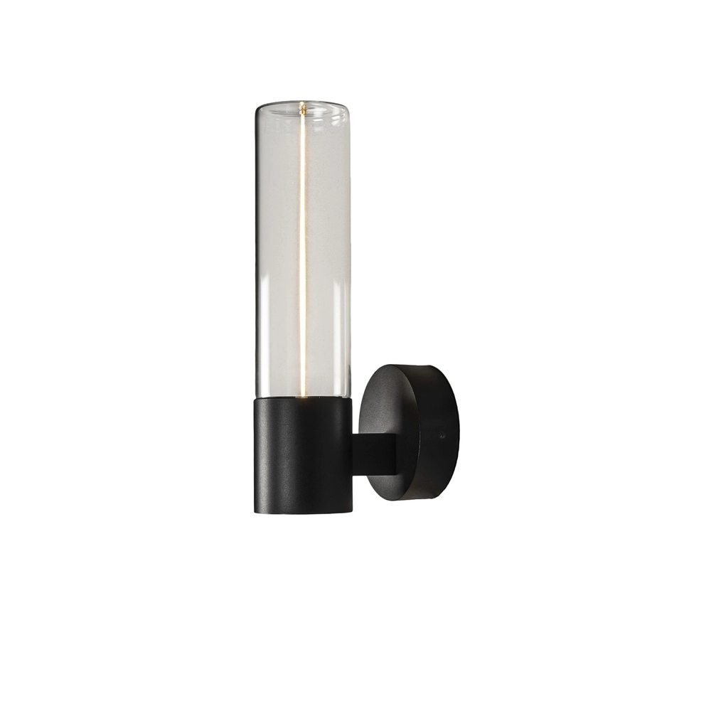 Sleek wall lamp Edison black with unique effect 29cm