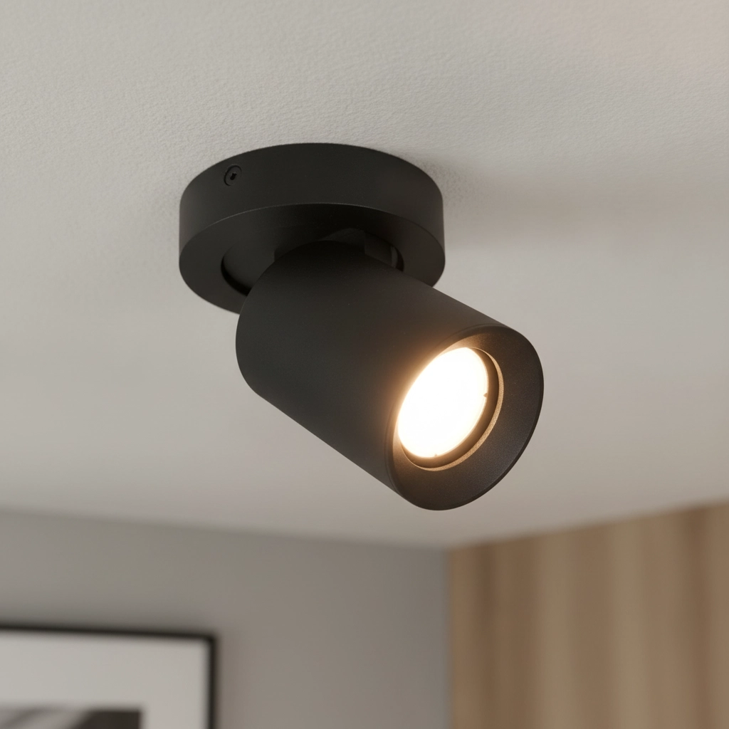 Round ceiling lamp Megano 1-light black
