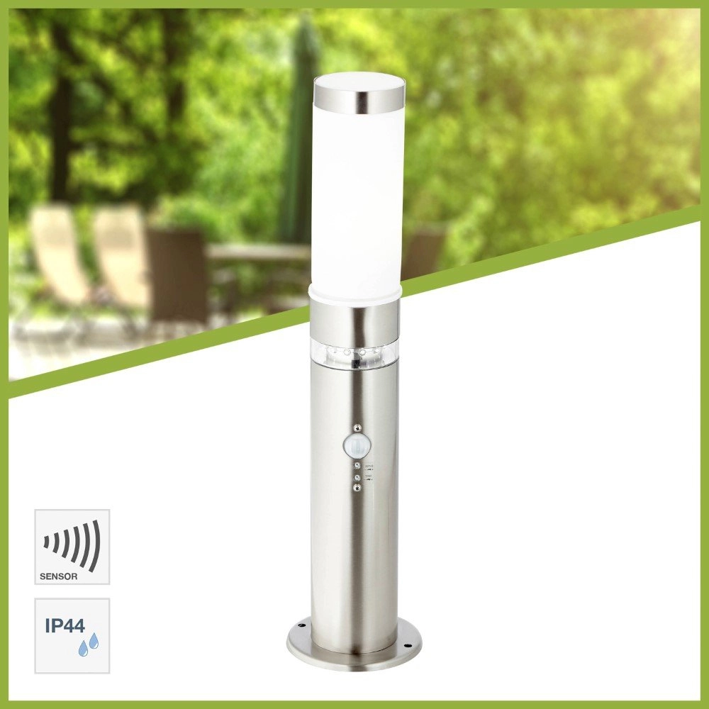 Stainless steel patio lamp Bole with sensor Brilliant 4004353133732