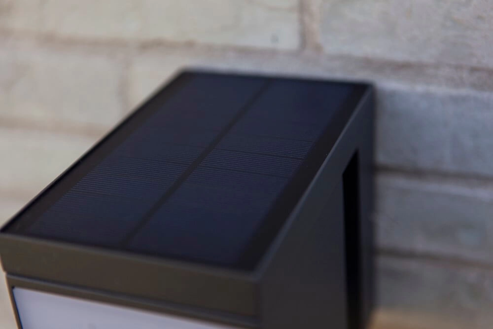 Solar wall lamp Prima anthracite Lutec 6939412015644