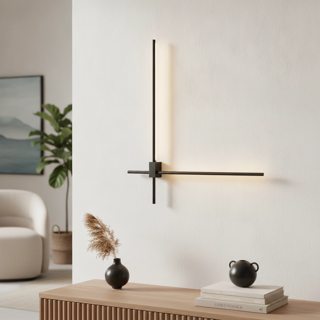 Sleek wall lamp Peak black