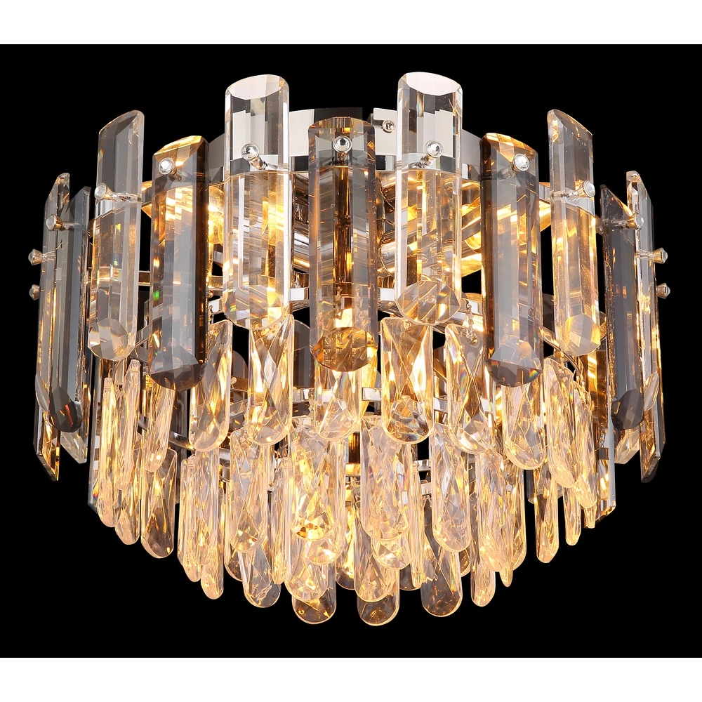 Ceiling lamp Orgina chrome with crystal Ø 39cm Globo 9007371475155