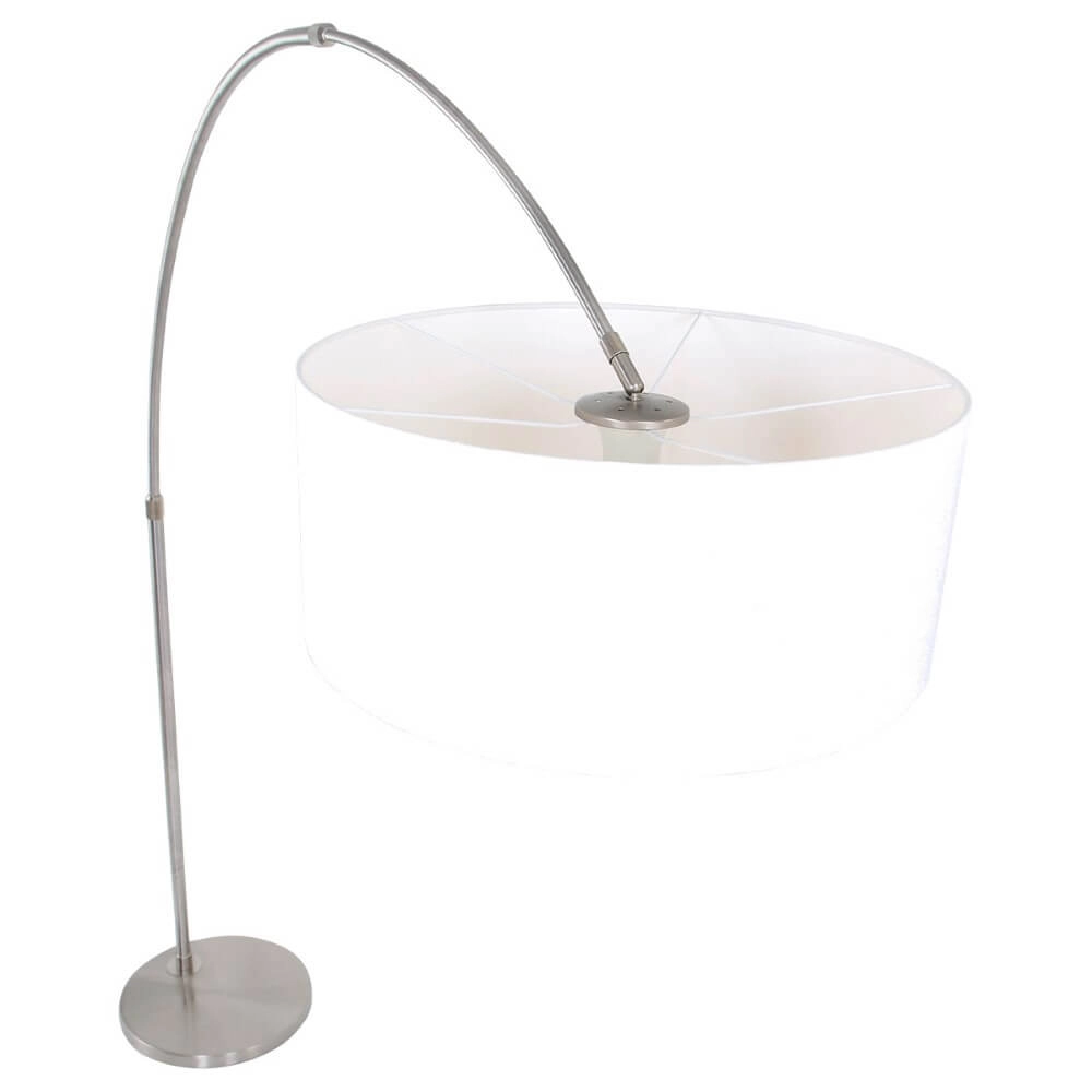 Arc lamp Gramineus 50 Stainless steel with white lampshade Steinhauer 8712746118315