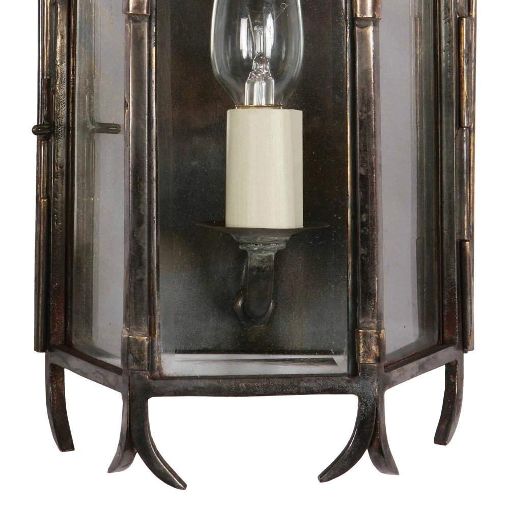 Antique wall lamp Gothic 28cm - copper flamed (ab) Limehouse