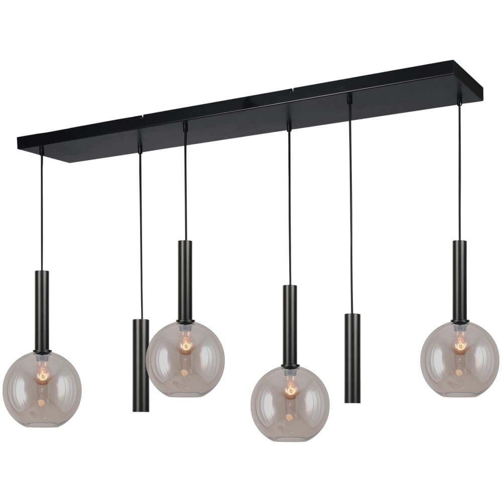 Dining room hanging lamp Bella 2 with glasses and pendants