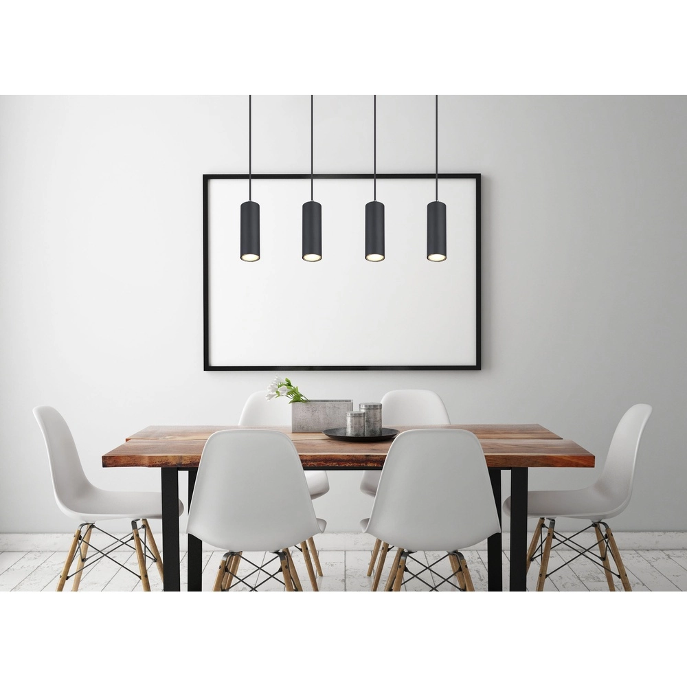 Pendant lamp Robby 4-light black Globo 9007371430543
