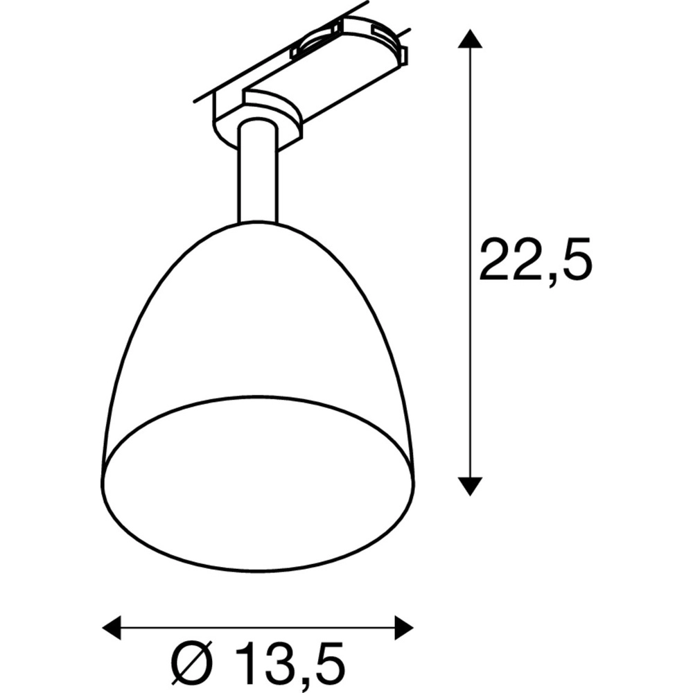 Rail fixture Para Cone 3-phase aluminum SLV 4024163305150