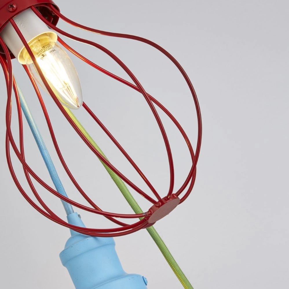 Children's room pendant lamp Kids 3-light colored Searchlight 5053423167558