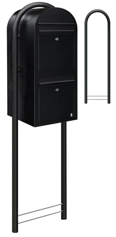 Mailbox Duo 9005 Structure black Bobi 6417237014290