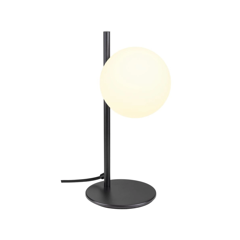 Table lamp Sun black with white sphere