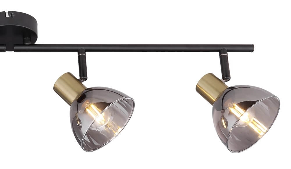 4-light ceiling lamp Jay black with gold Globo 9007371387403
