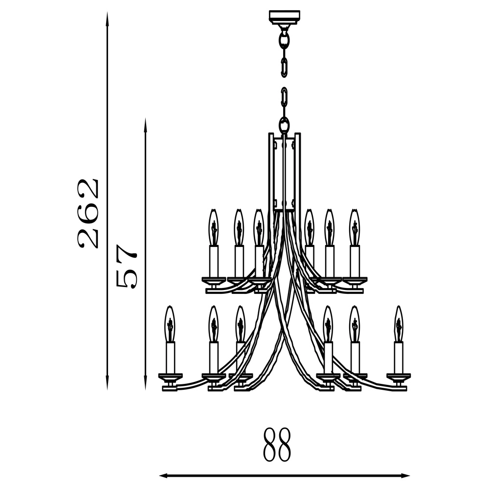 Chandelier Ascona 12-light Searchlight 5053423303680