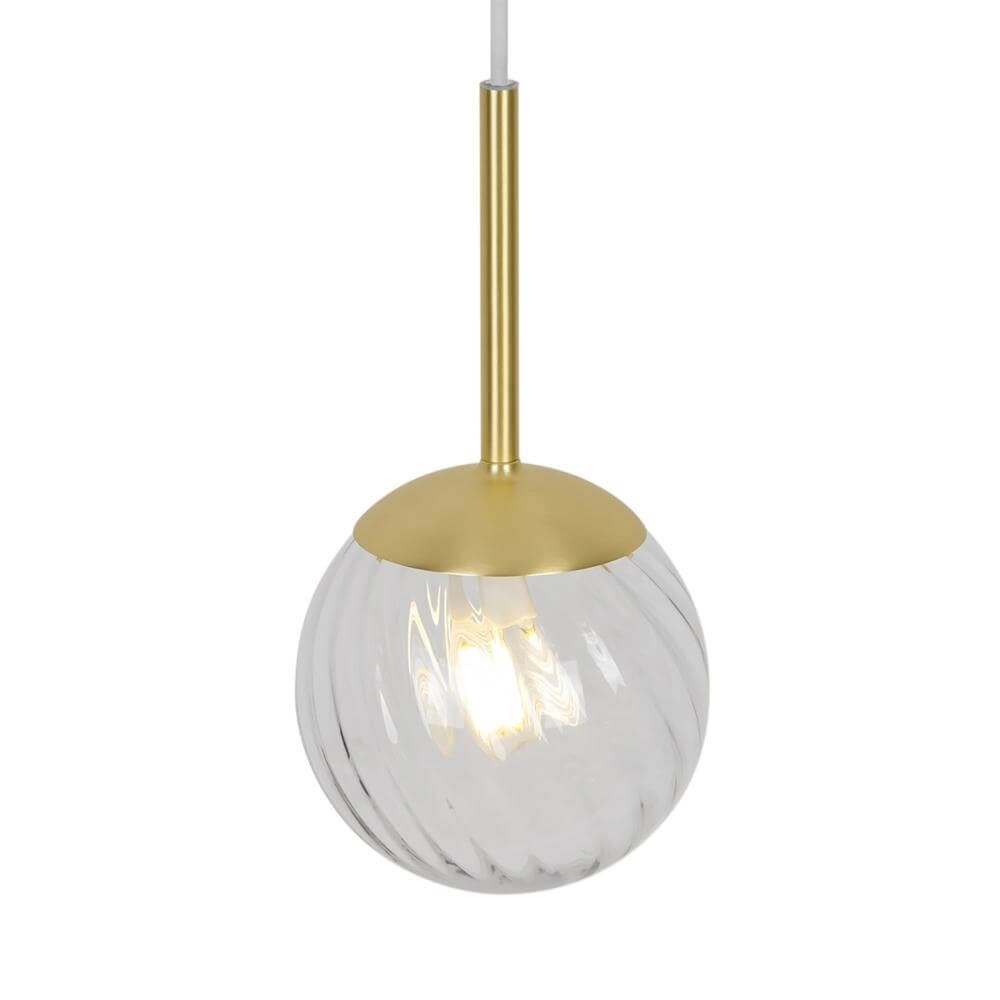Glass pendant lamp Chisell brass Ø 15cm Nordlux 5704924015649
