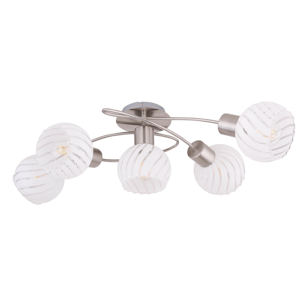 Ceiling lamp Willy nickel 5-lights Globo 9007371406111