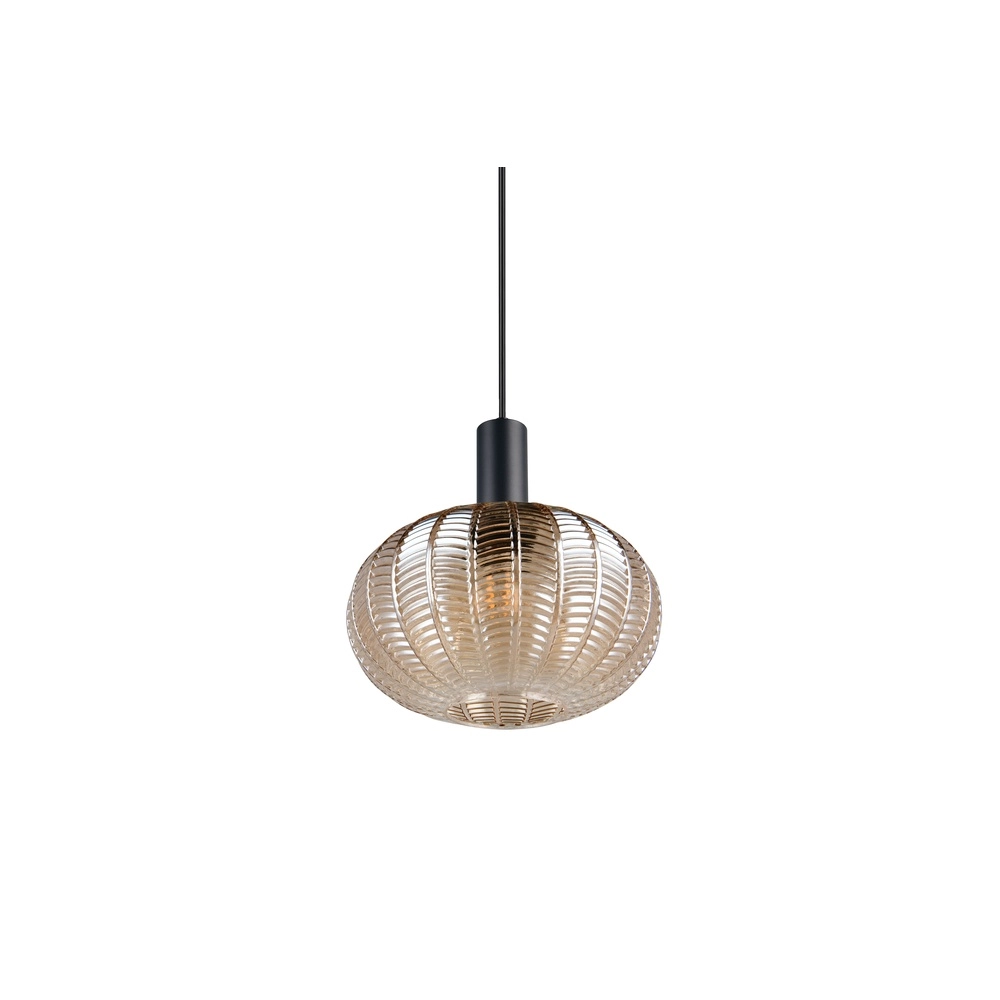 Classic pendant lamp Elvezia Amber glass Trio 4017807677768