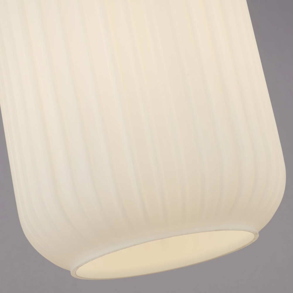 Pendant lamp Pearl black with white glass Searchlight 5053423306582