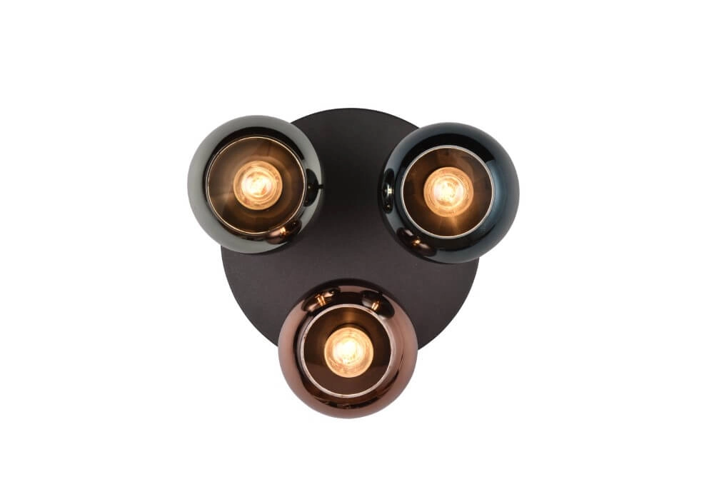 Designer ceiling lamp Sheldon black with smoke glass Trio 4017807585247