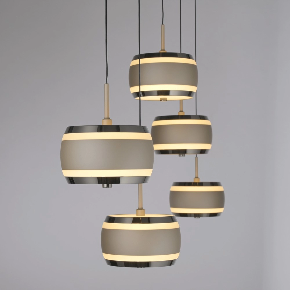 5L dining table pendant lamp Pure Falling Rings Bronce Paul Neuhaus 4012248396582