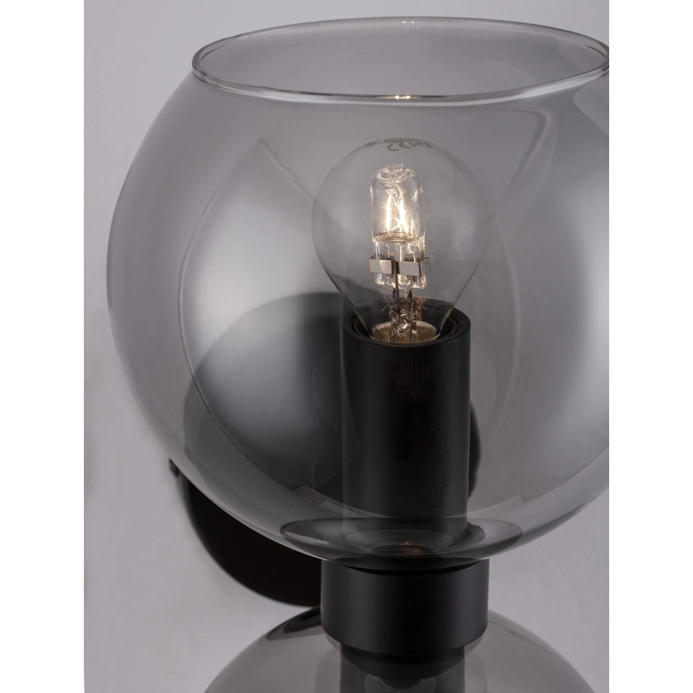 Wall lamp Palmer black with smoke glass Lyora 5212017430939