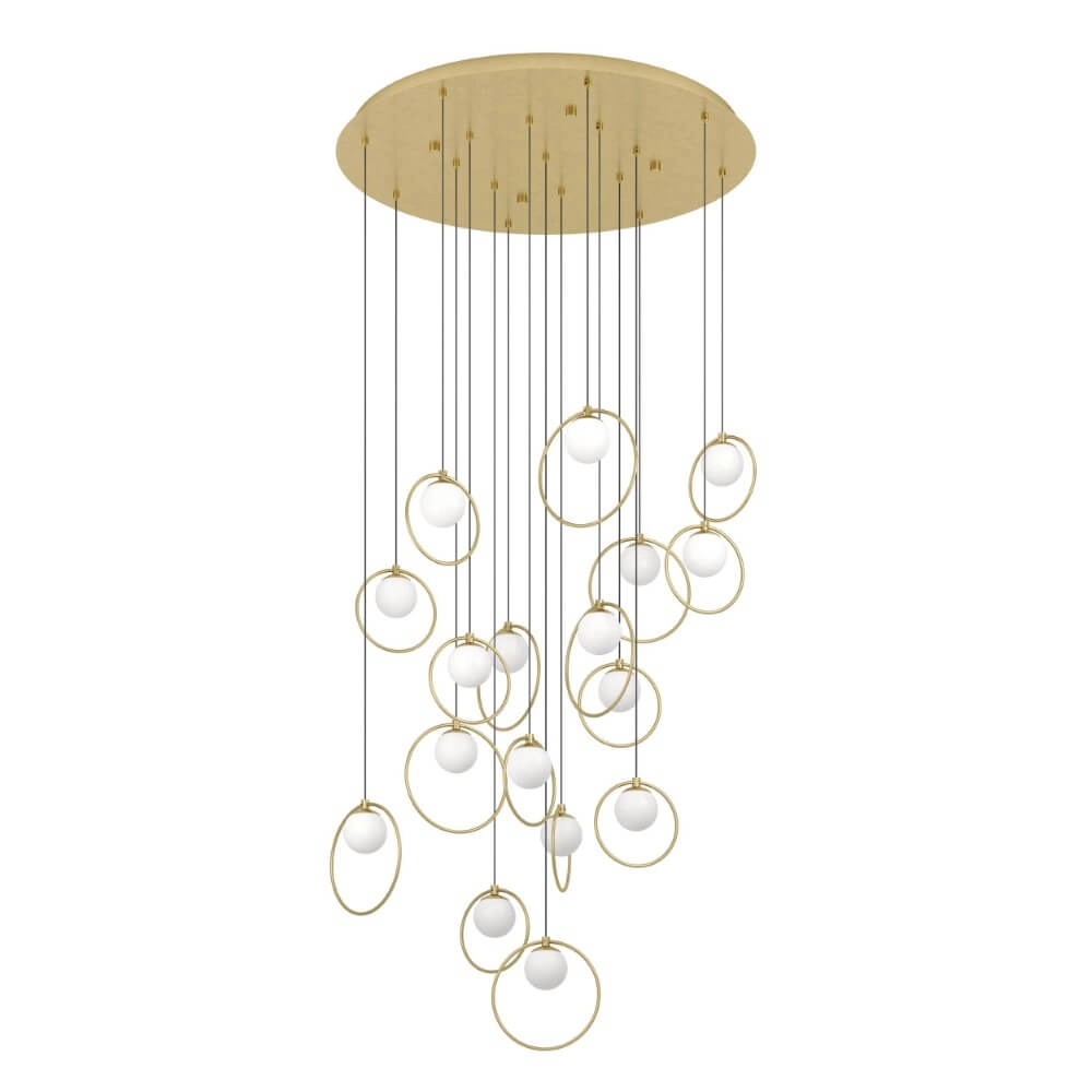 Gold hanging lamp Portocolom Ø 78cm
