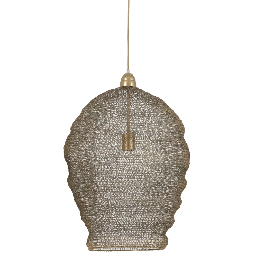 Mesh pendant lamp Nikki Ø 45cm - antique bronze