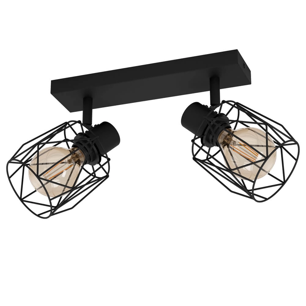2-light ceiling lamp Tossino black