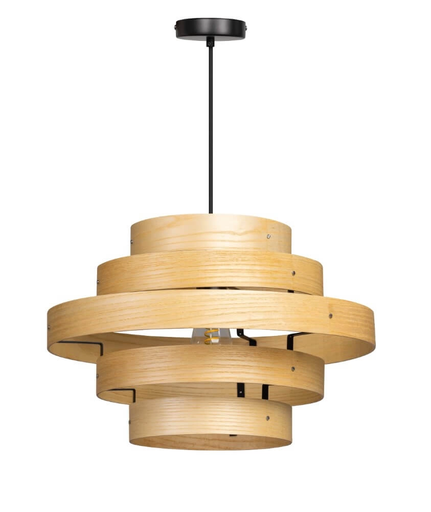 Wooden pendant lamp Oaknut 5-ring