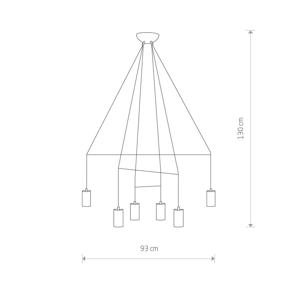 Black hanging lamp Imbria 6x E27 Lyora 5903139967792