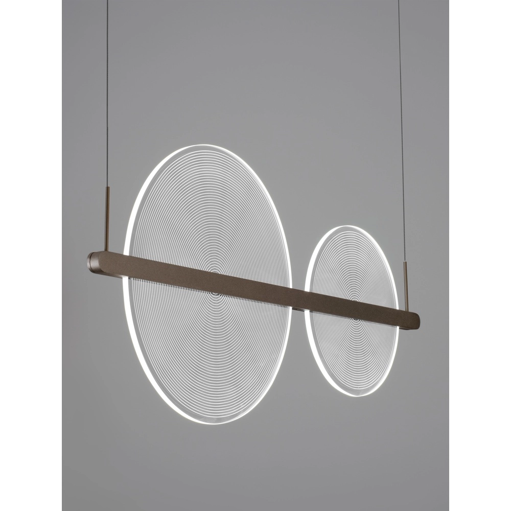 Sleek pendant lamp Noah coffee brown Lyora 5212017439406
