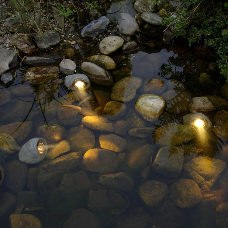 LED garden spot Lapis 12V 3w - 3000K cobblestone stone gray GardenLights 5907800855999