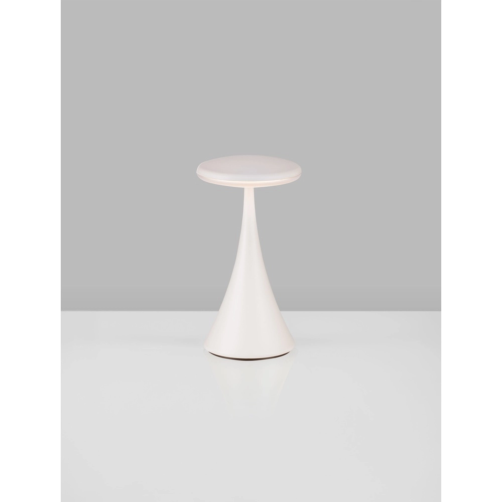 Table lamp Elbo white rechargeable with USB Lyora 5212017476937