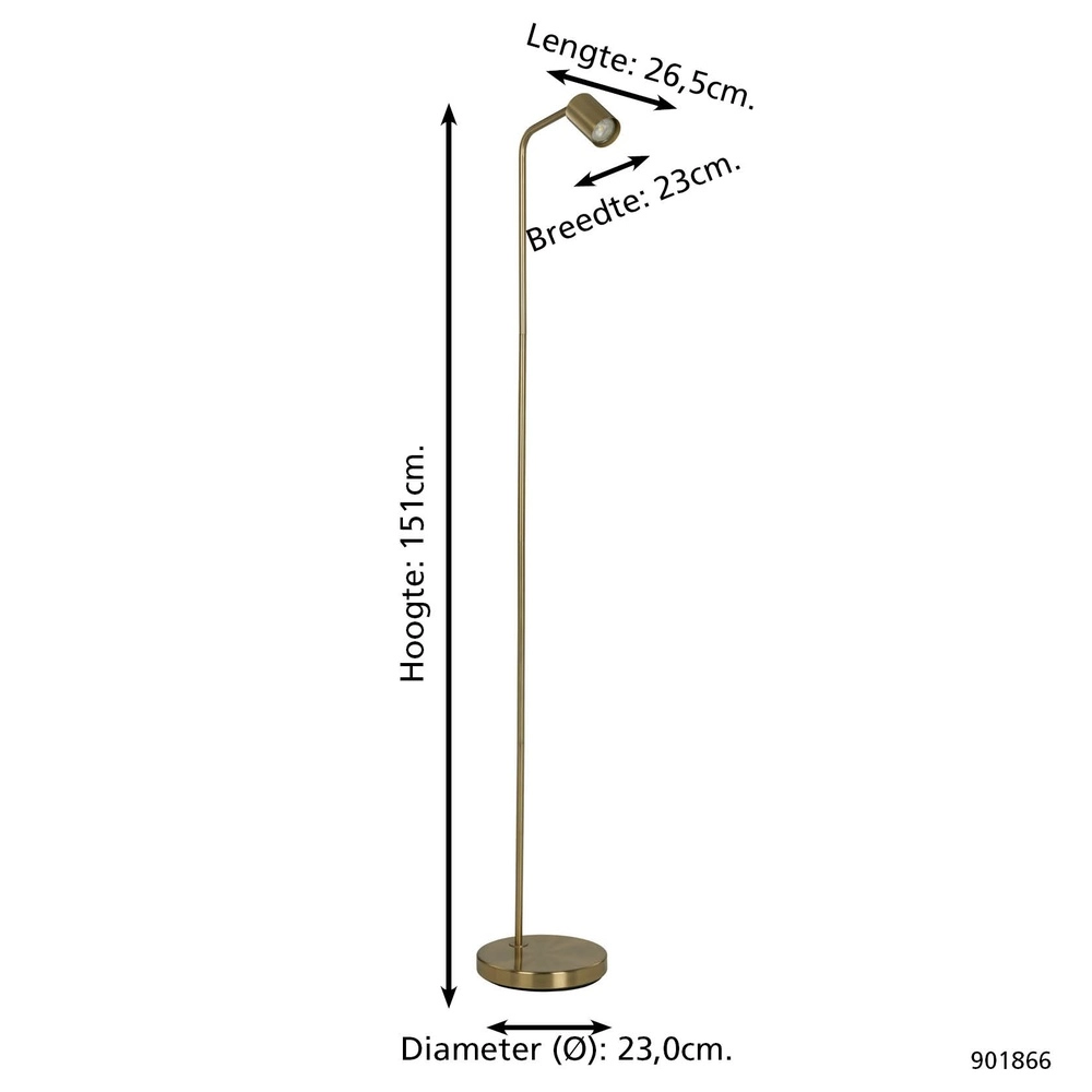 Golden floor lamp Rigomagno design Eglo 9008606360307