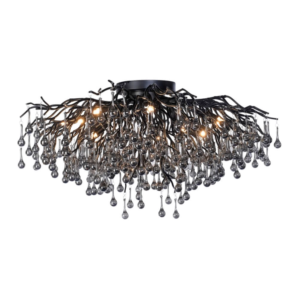 Chandelier Icicle black 100cm