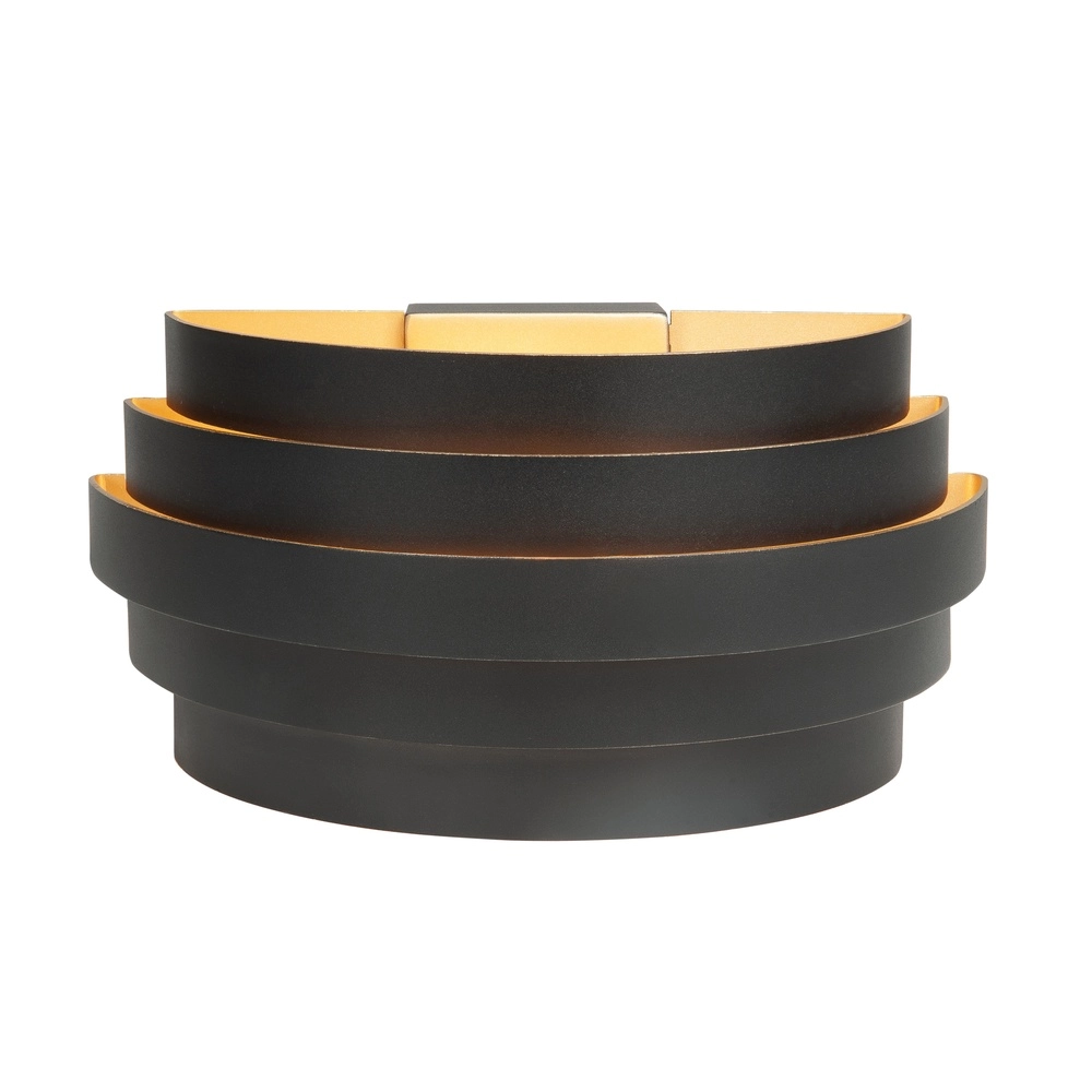 Design wall lamp Scudo black with gold 25cm