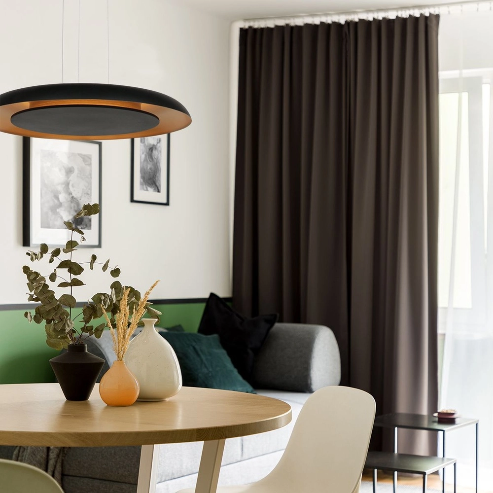 Pendant lamp Golden Veil black Ø 60cm Steinhauer 8712746180305