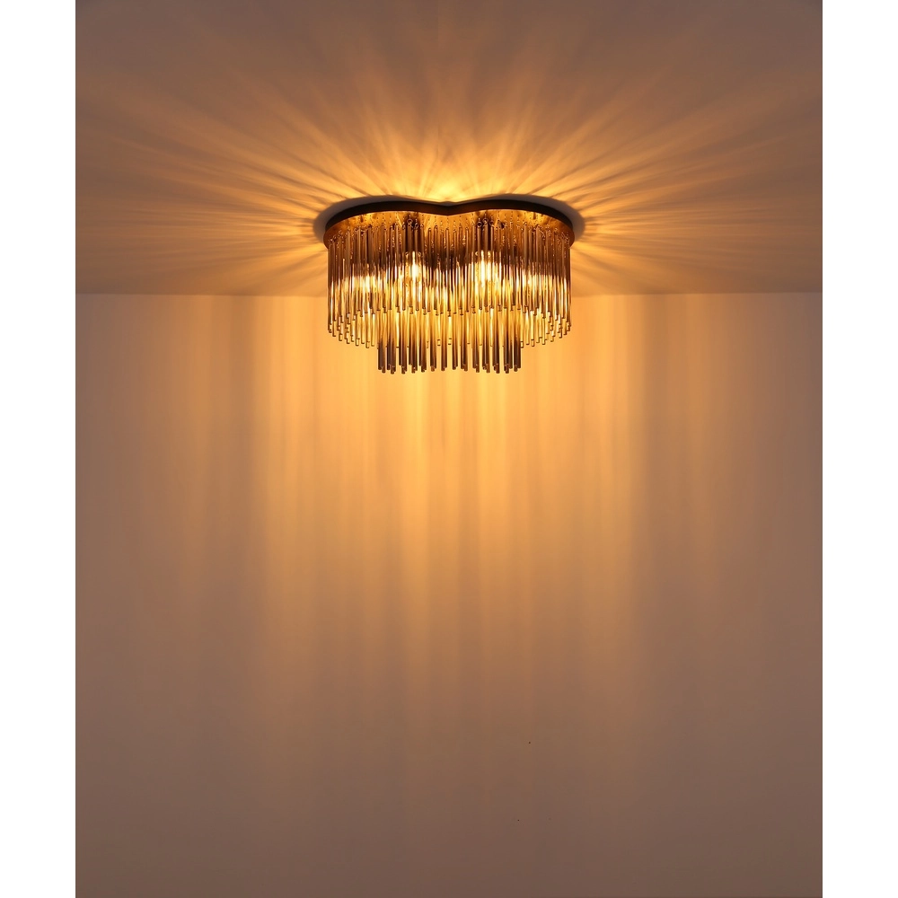 Ceiling lamp Gorley black with glass rods Globo 9007371528622