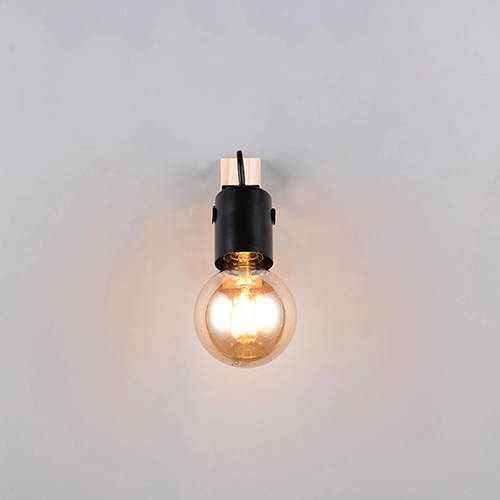 Ceiling lamp Lynar black with wood Trio 4017807670684