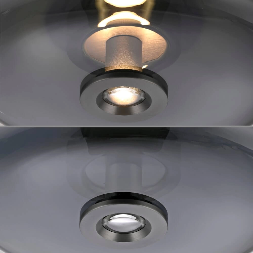 Designer ceiling lamp Pure Vitrum gray Paul Neuhaus 4012248382660