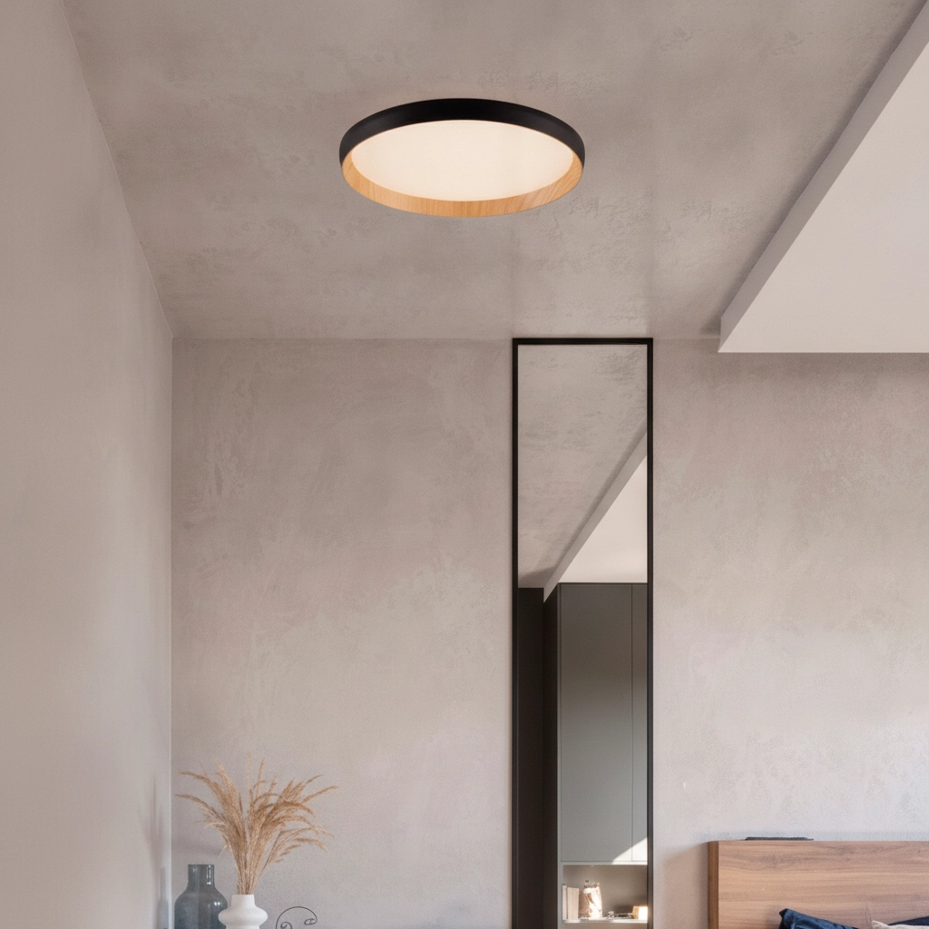 Ceiling light Vomos black Ø 40cm