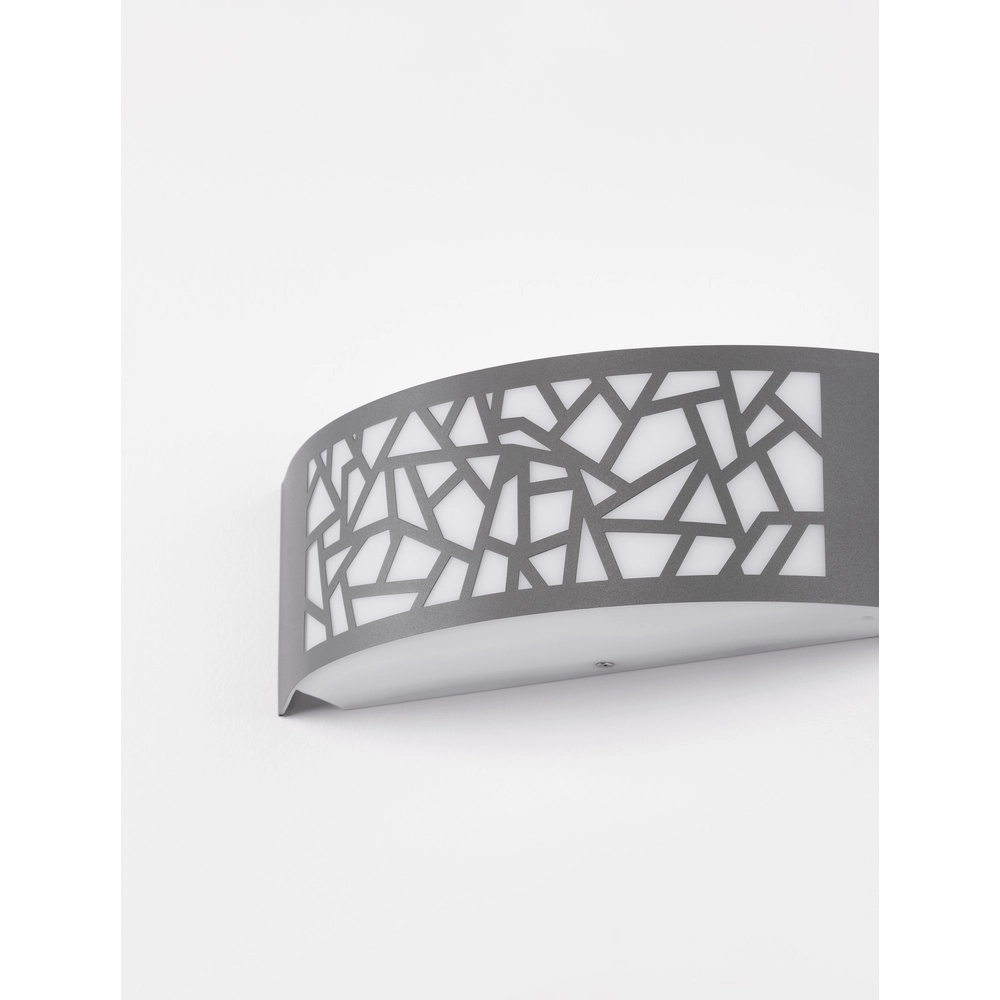 Grey wall lamp Zenith oval Lyora 5212017435521
