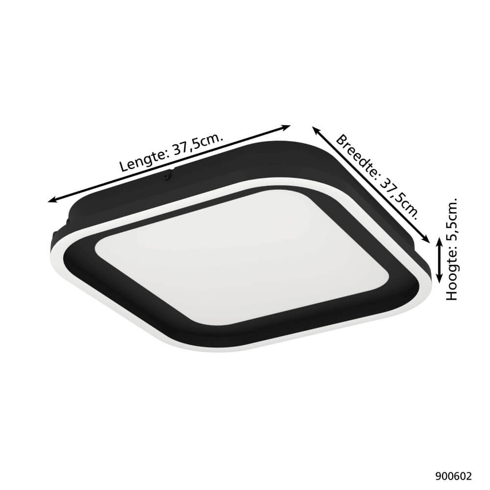 Black ceiling lamp Calagrano 38x38 Eglo 9008606245000