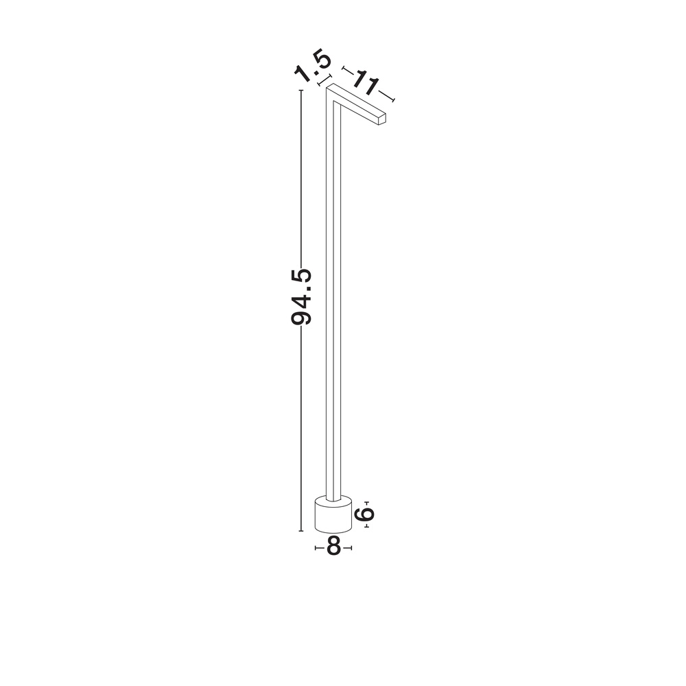 Sleek garden lamp Pipe black 94.5cn Lyora 5212017465528