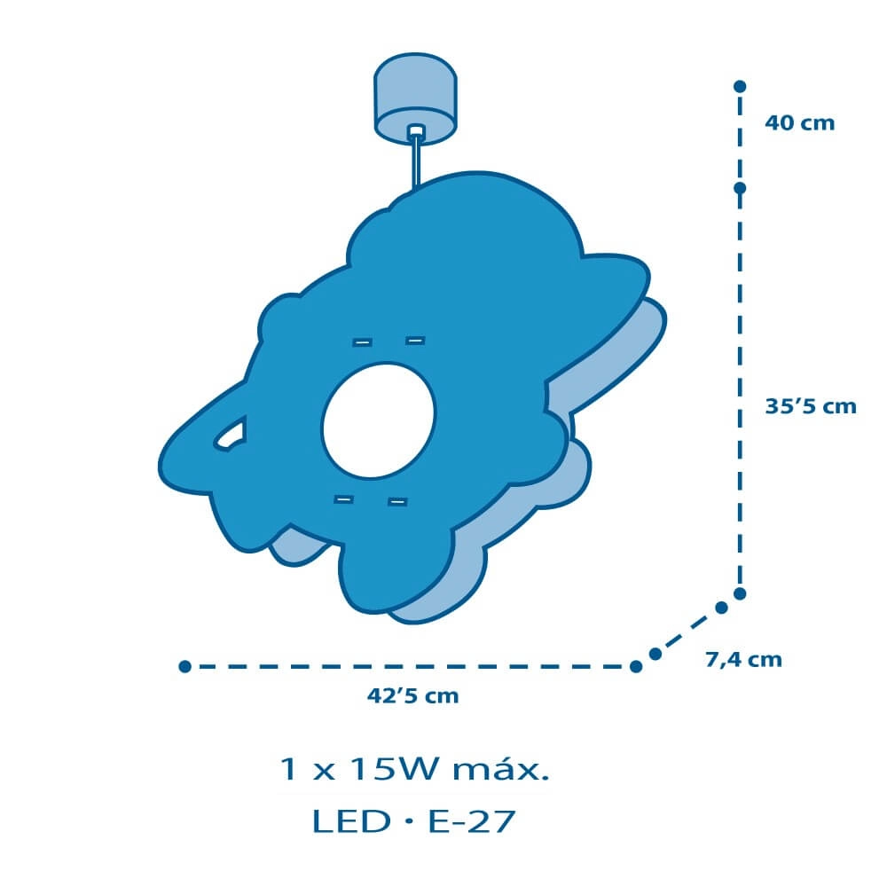 Children's room pendant lamp Spaceman Dalber 8420406002132
