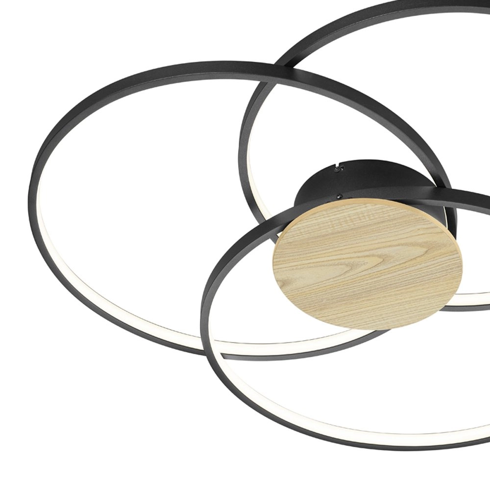 Modern ceiling lamp Sedona Ø 80 cm Trio 4017807441192