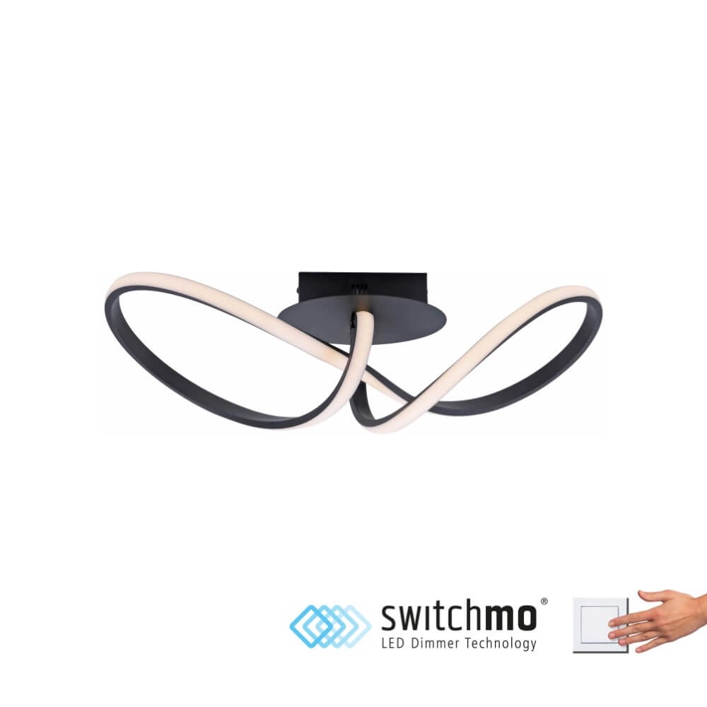 Design ceiling lamp Maria black Just Light 4043689975777
