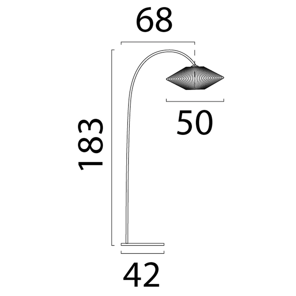 Arc lamp Bicono with rope cap Ø50cm Masterlight 8718121352794