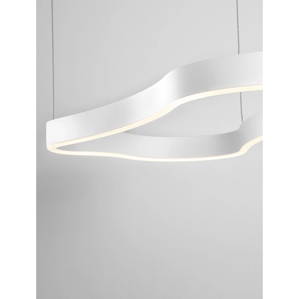 Natural shape pendant lamp Dussa white 90cm