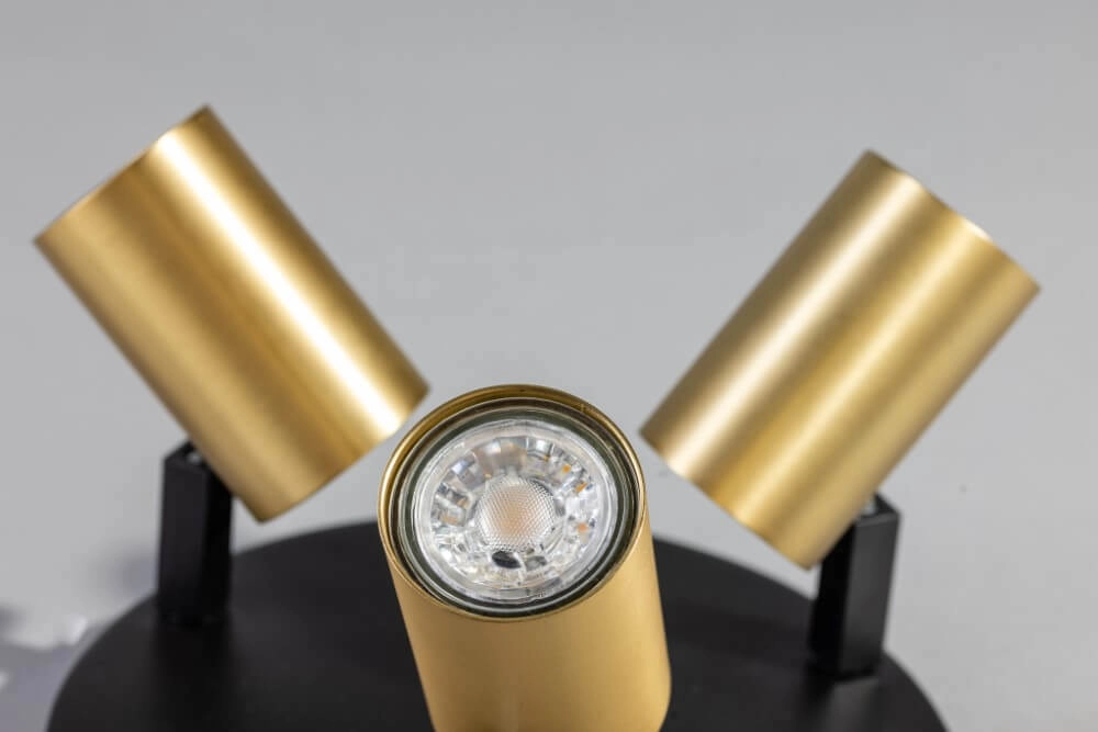 3-light surface-mounted spotlight The Common black with gold ETH 8720195304340