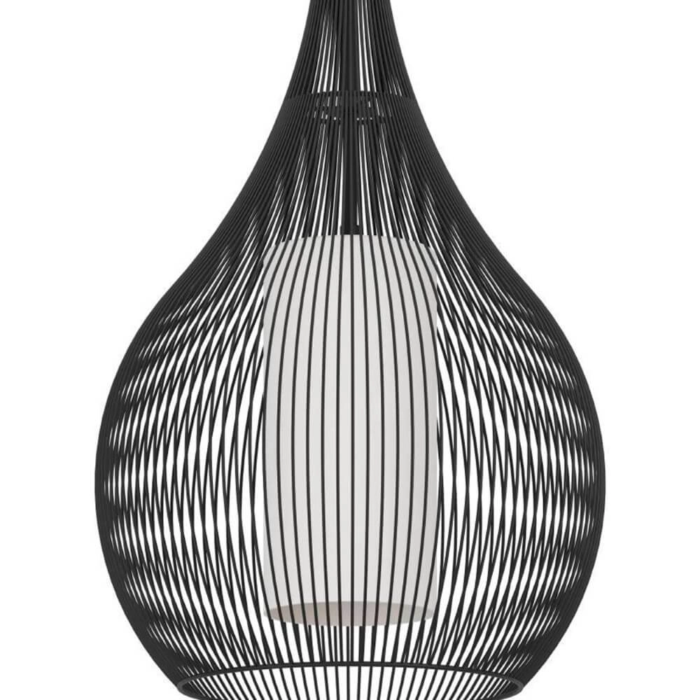 Modern black pendant lamp Razoni 1 Ø 32.5cm Eglo 9008606267958